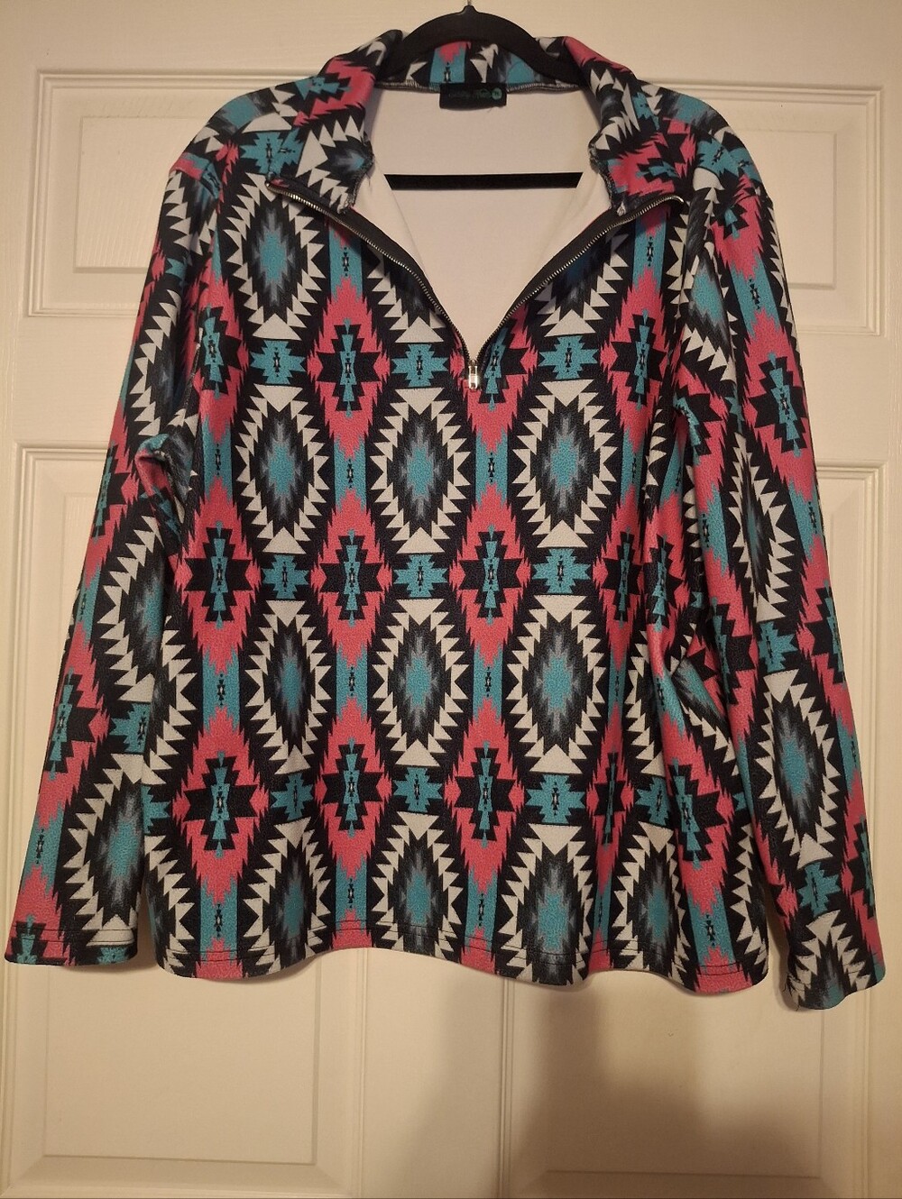 STERLING KREEK Women's Aztec Quarter-Zip Pullover Sweatshirt